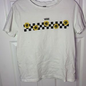 Vans checker and sunflowers shirt
